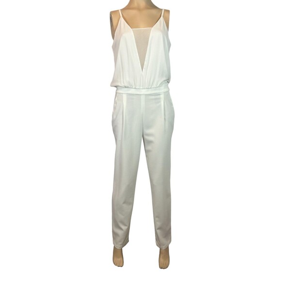 BCBGMaxazria Waylen Jumpsuit Size 2 Ivory Sleeveless Wedding  Formal - Picture 2 of 15